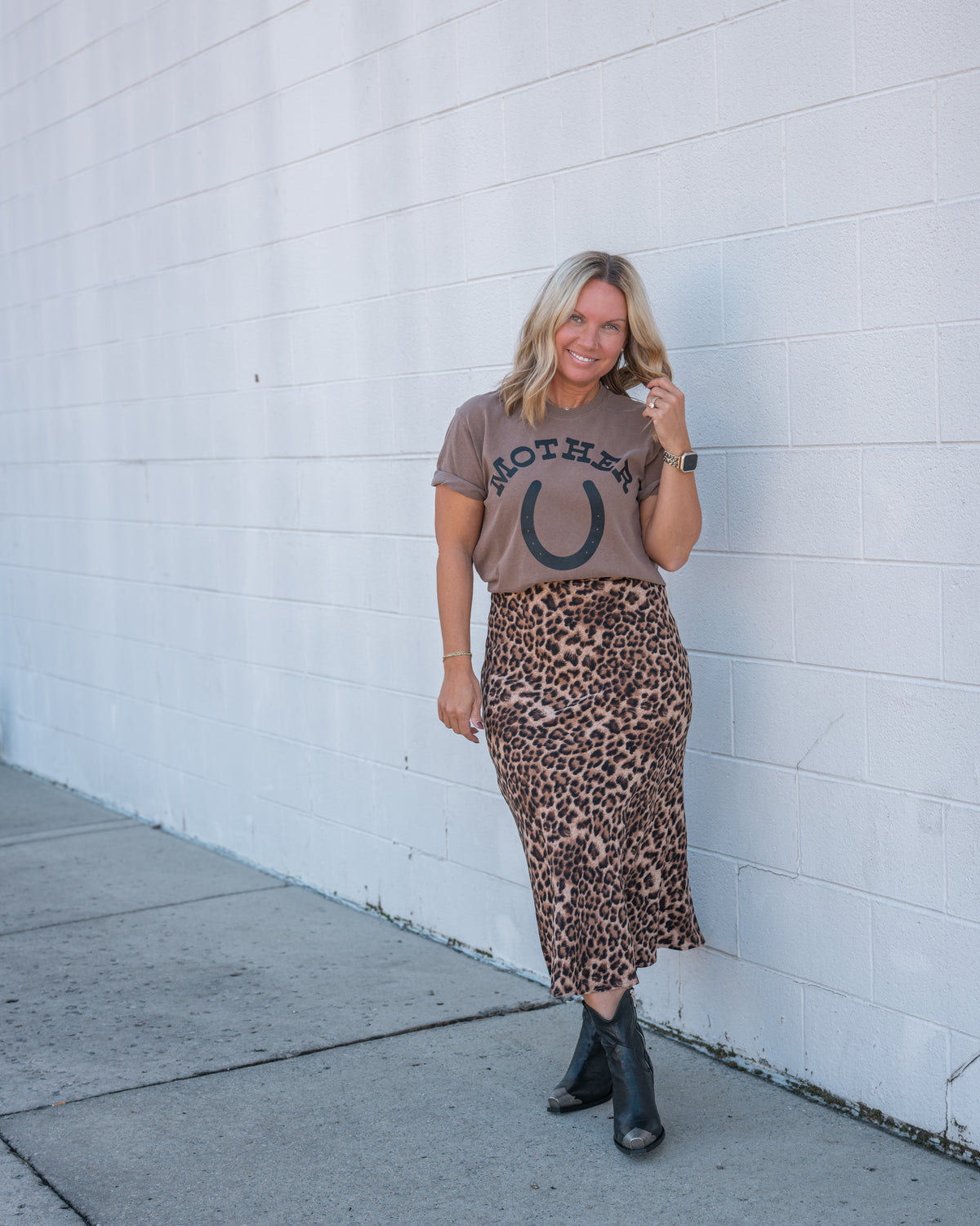Leopard Midi Skirt