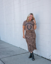 Leopard Midi Skirt