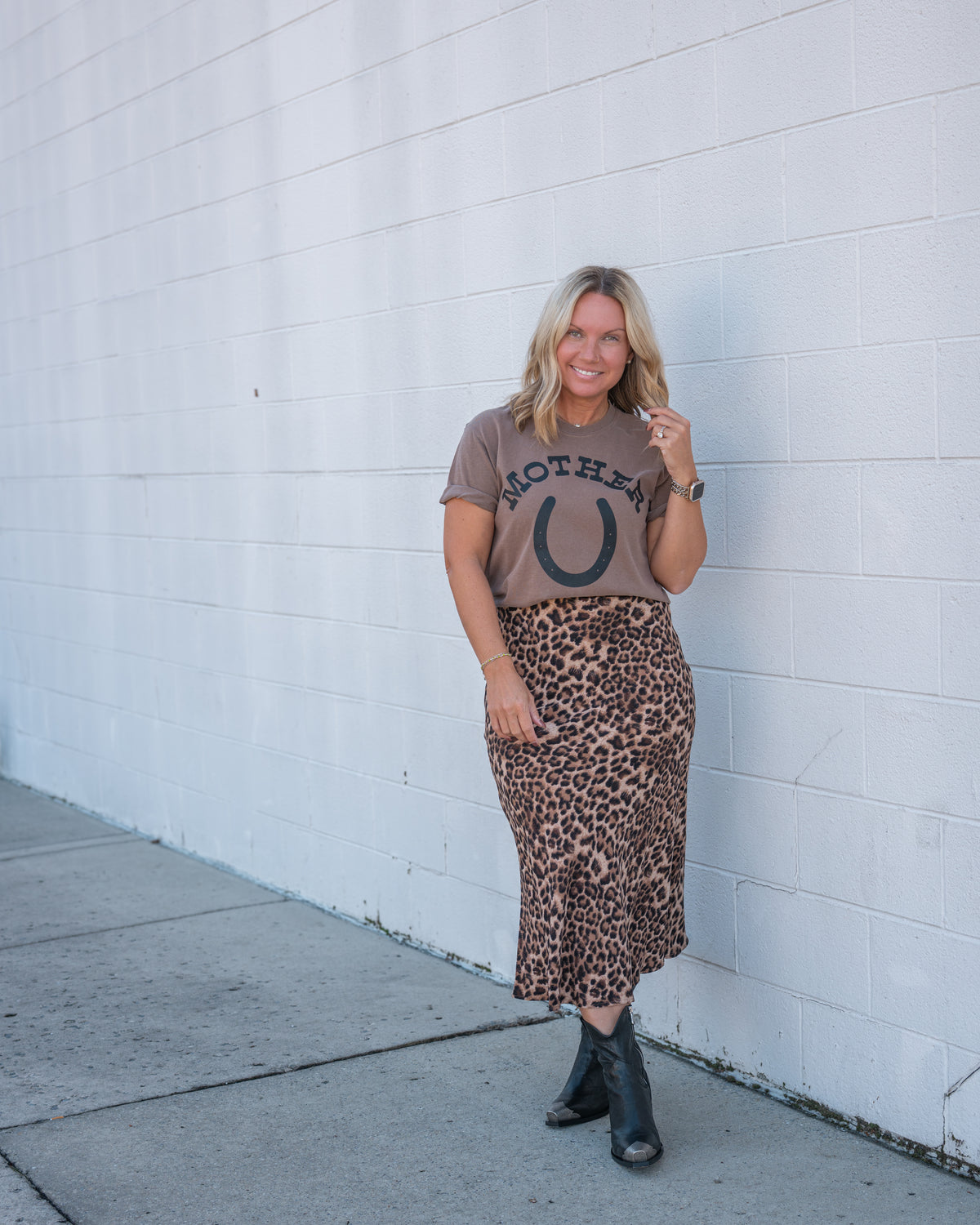 Leopard Midi Skirt