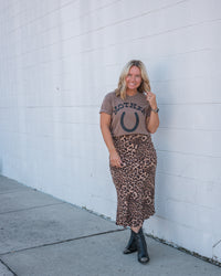 Leopard Midi Skirt