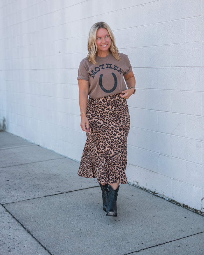 Leopard Midi Skirt