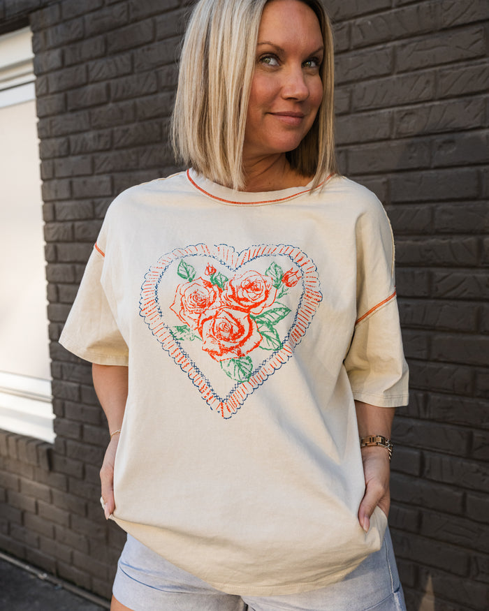 In Love With The Moment Oversized Tee