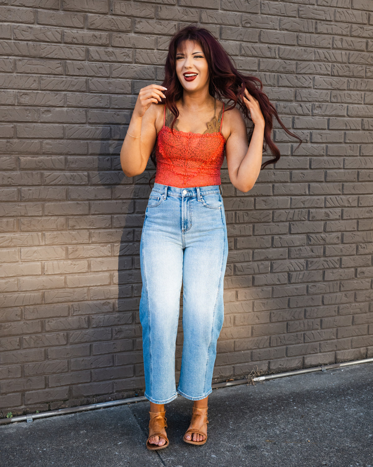 Free People Love and Lace Cami in Aged Coral