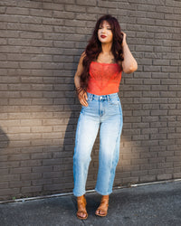 Free People Love and Lace Cami in Aged Coral