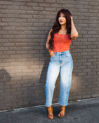 Free People Love and Lace Cami in Aged Coral