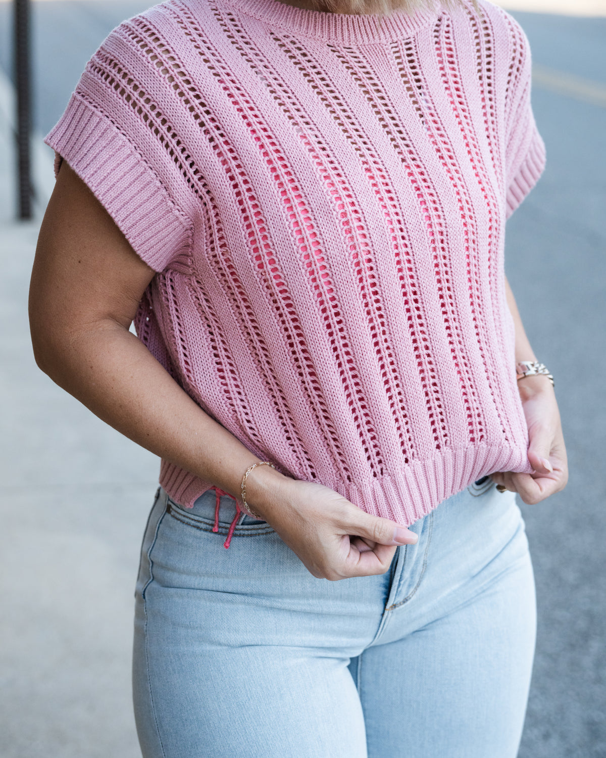 Peony Pop Short Sleeve Sweater