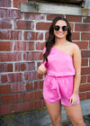 Hibiscus Cold Shoulder Romper