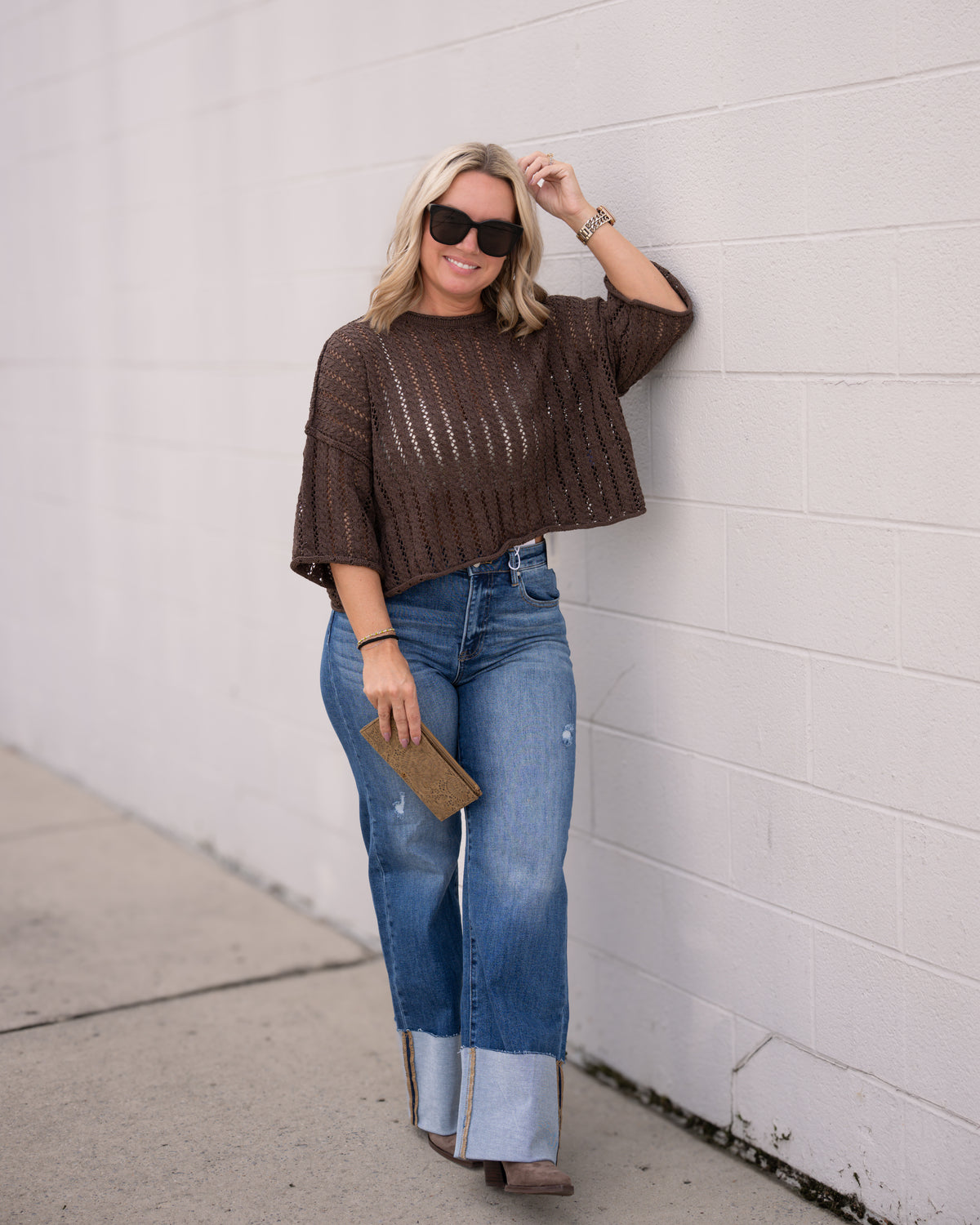 Pointelle Knit Sweater
