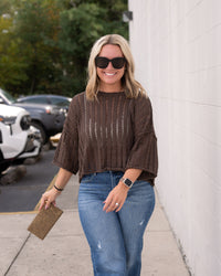 Pointelle Knit Sweater