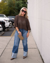 Pointelle Knit Sweater