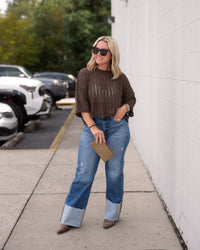 Pointelle Knit Sweater