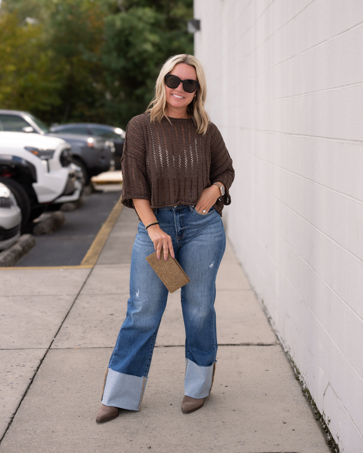 Pointelle Knit Sweater