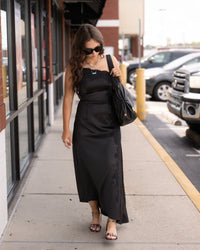 After Dark Satin Dress