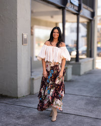 Free People Palermo Villa Chiffon Maxi Skirt