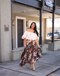 Free People Palermo Villa Chiffon Maxi Skirt