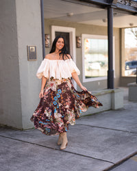 Free People Palermo Villa Chiffon Maxi Skirt
