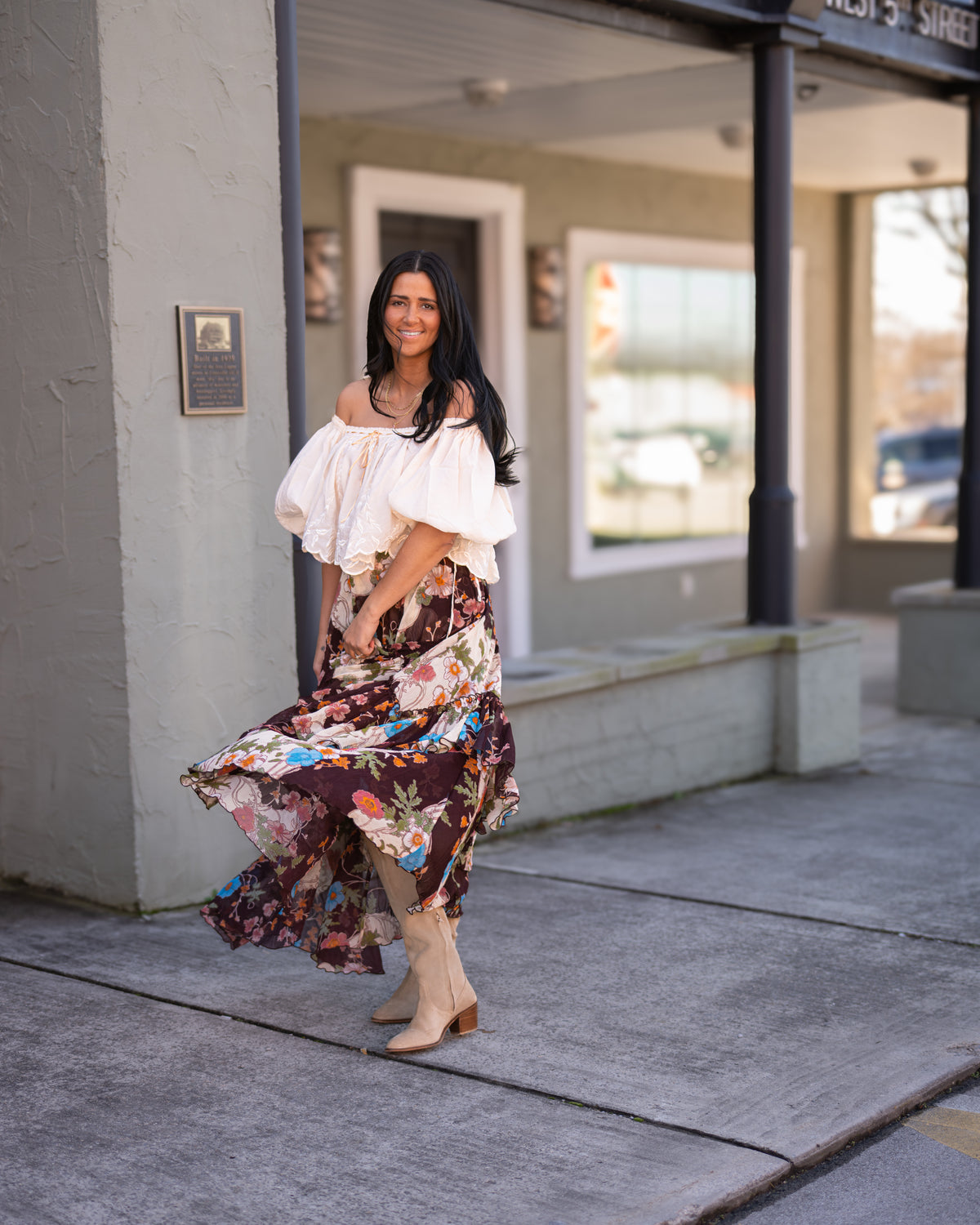 Free People Palermo Villa Chiffon Maxi Skirt
