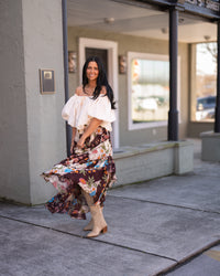 Free People Palermo Villa Chiffon Maxi Skirt