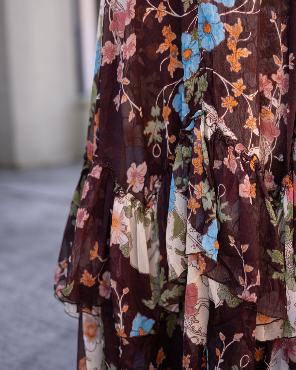 Free People Palermo Villa Chiffon Maxi Skirt