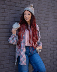 Magical Mineral Washed Plaid Button Up