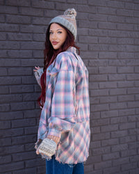 Magical Mineral Washed Plaid Button Up