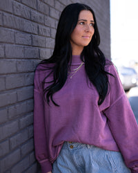 Free People Palm Springs Pullover Damson