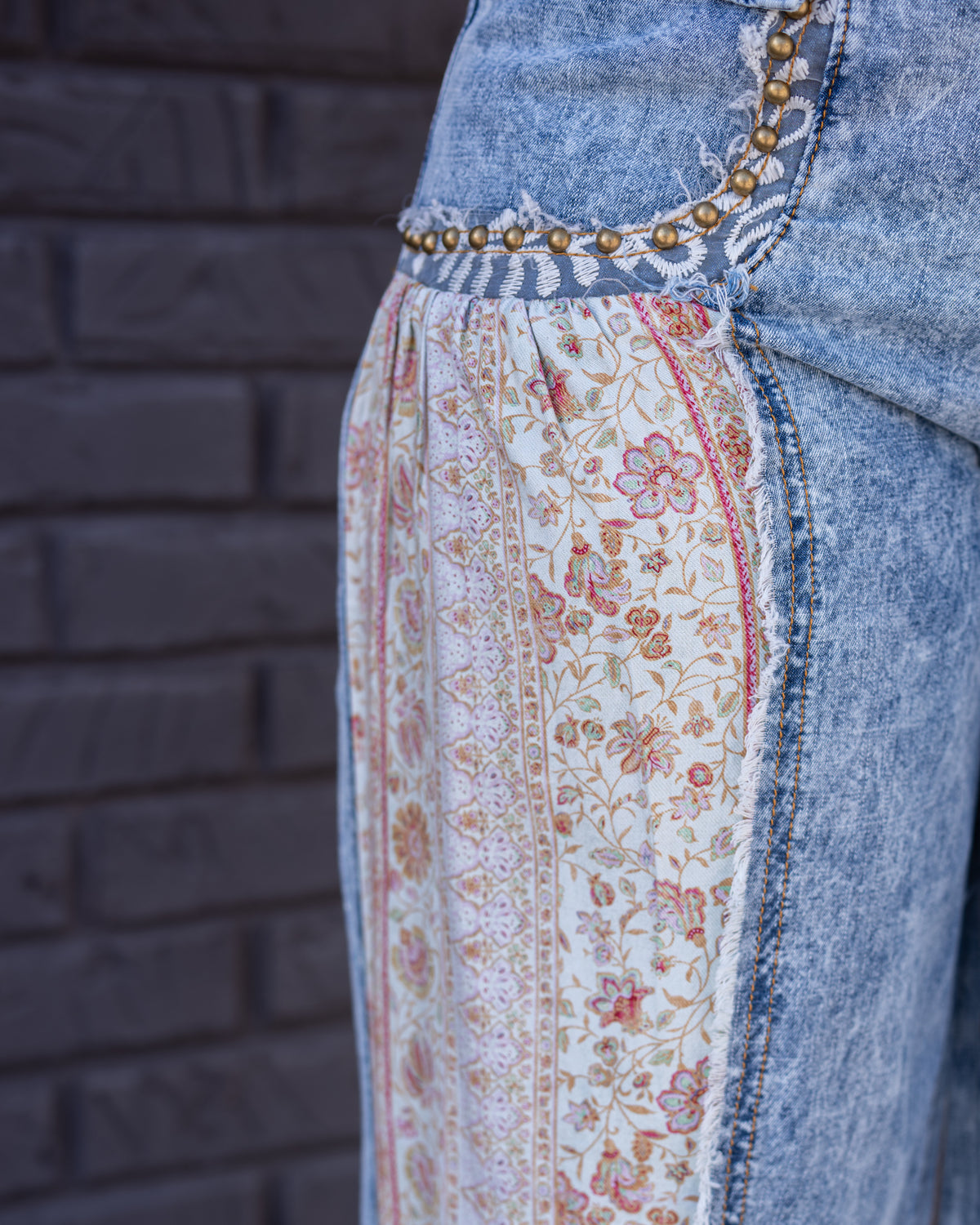 Burnt Bloom Boho Wide Leg Pants