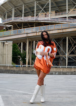 Orange & White 00 Sequin Dress