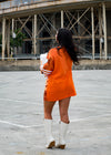 Orange & White 00 Sequin Dress