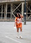 Orange & White 00 Sequin Dress