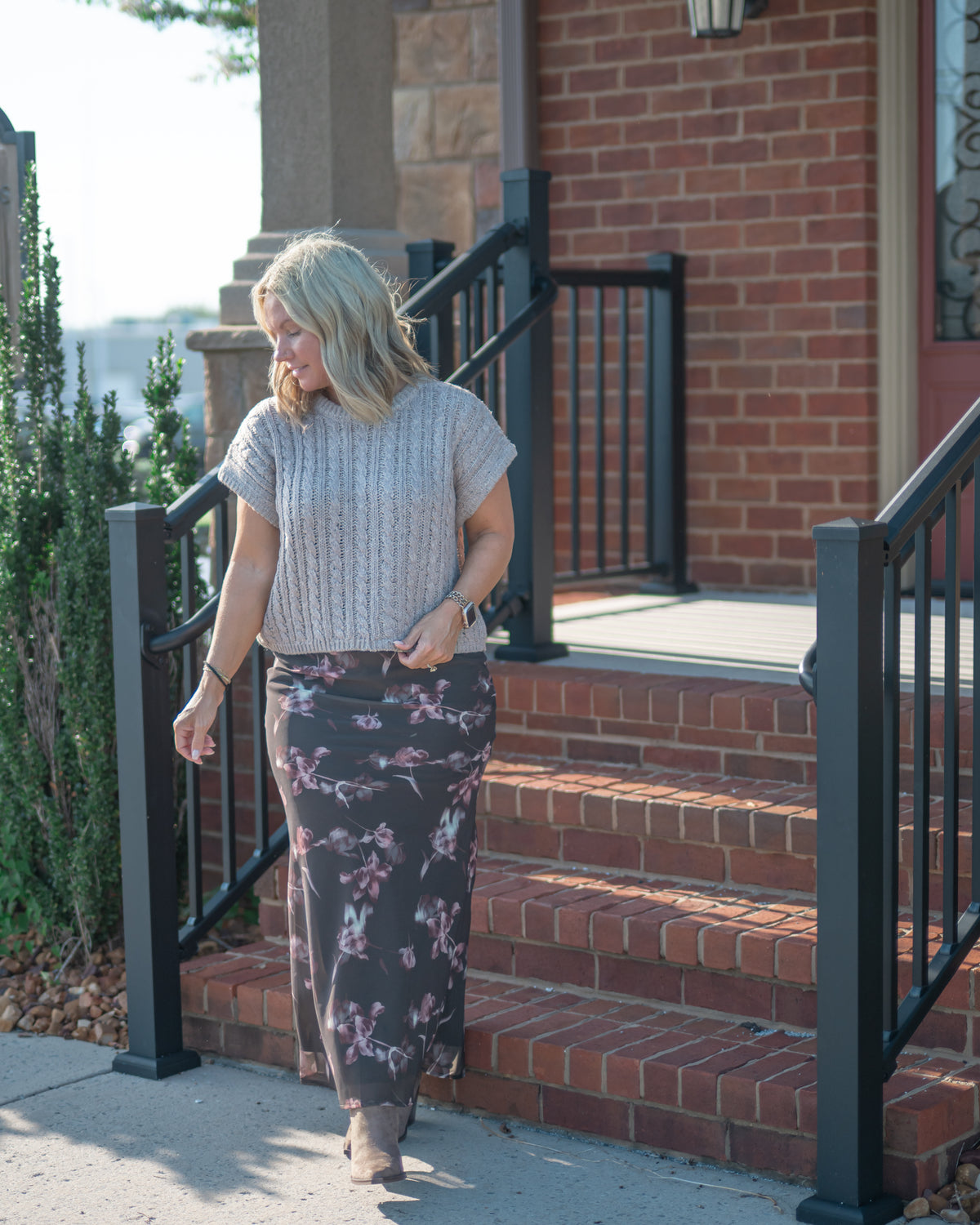 Sadie & Sage Effortless Cable Knit Sweater