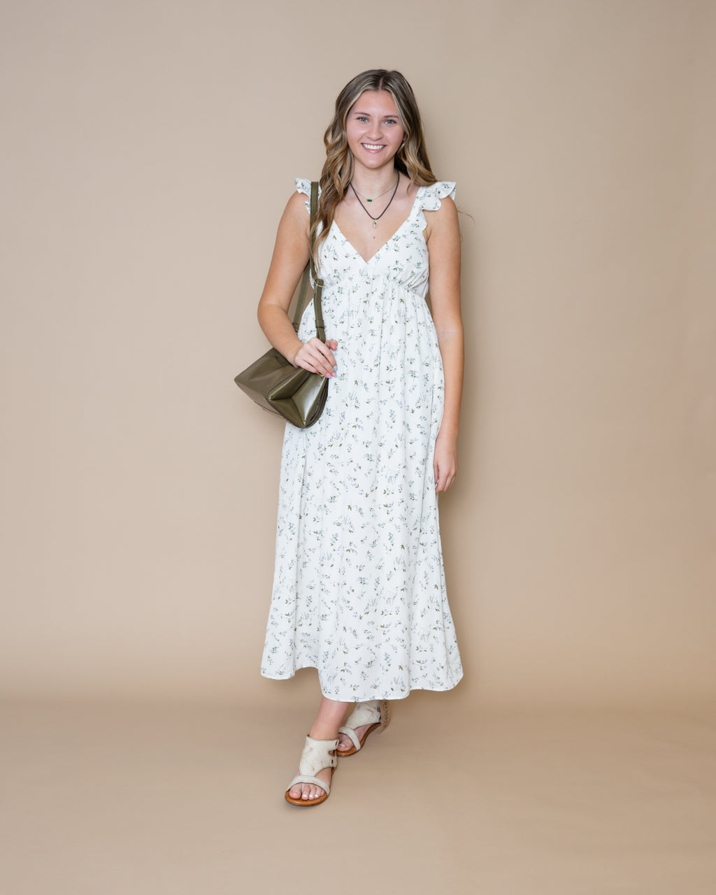 chinese dress ladies Fairytale Floral Button Down Sleeveless Maxi Dress – Melba Mae main image 0