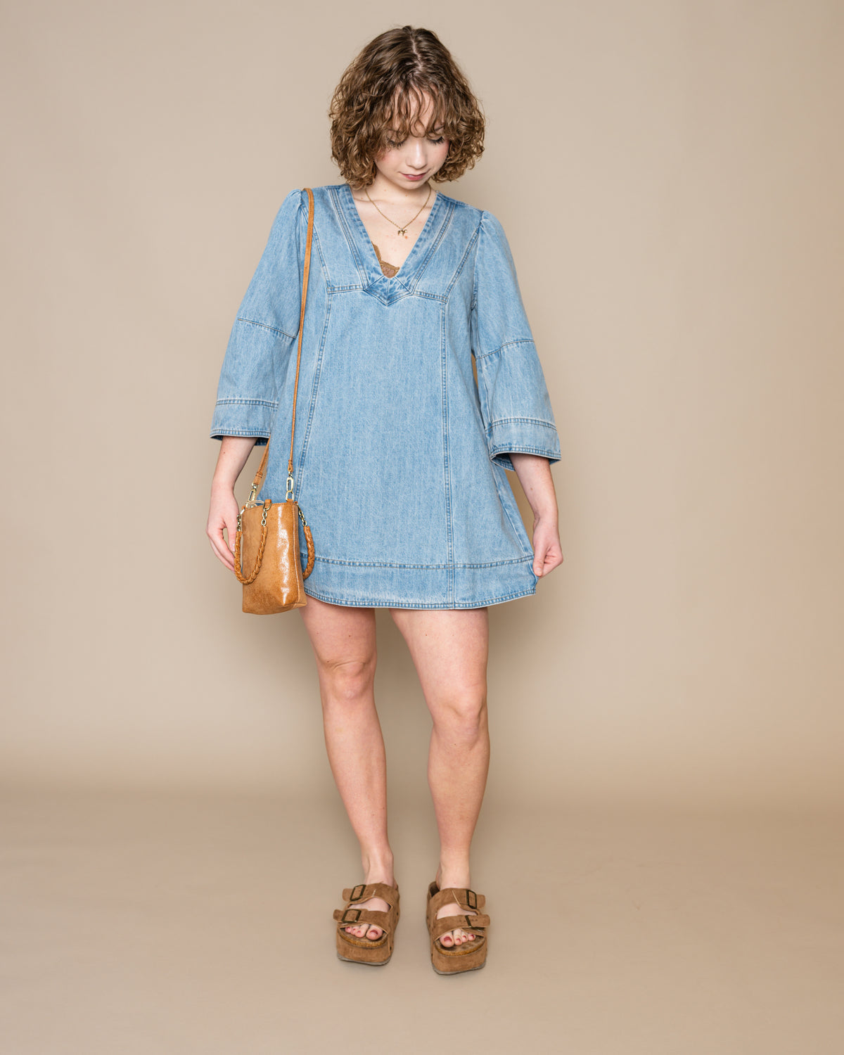 Free People Goldie Balloon Sleeve Dress