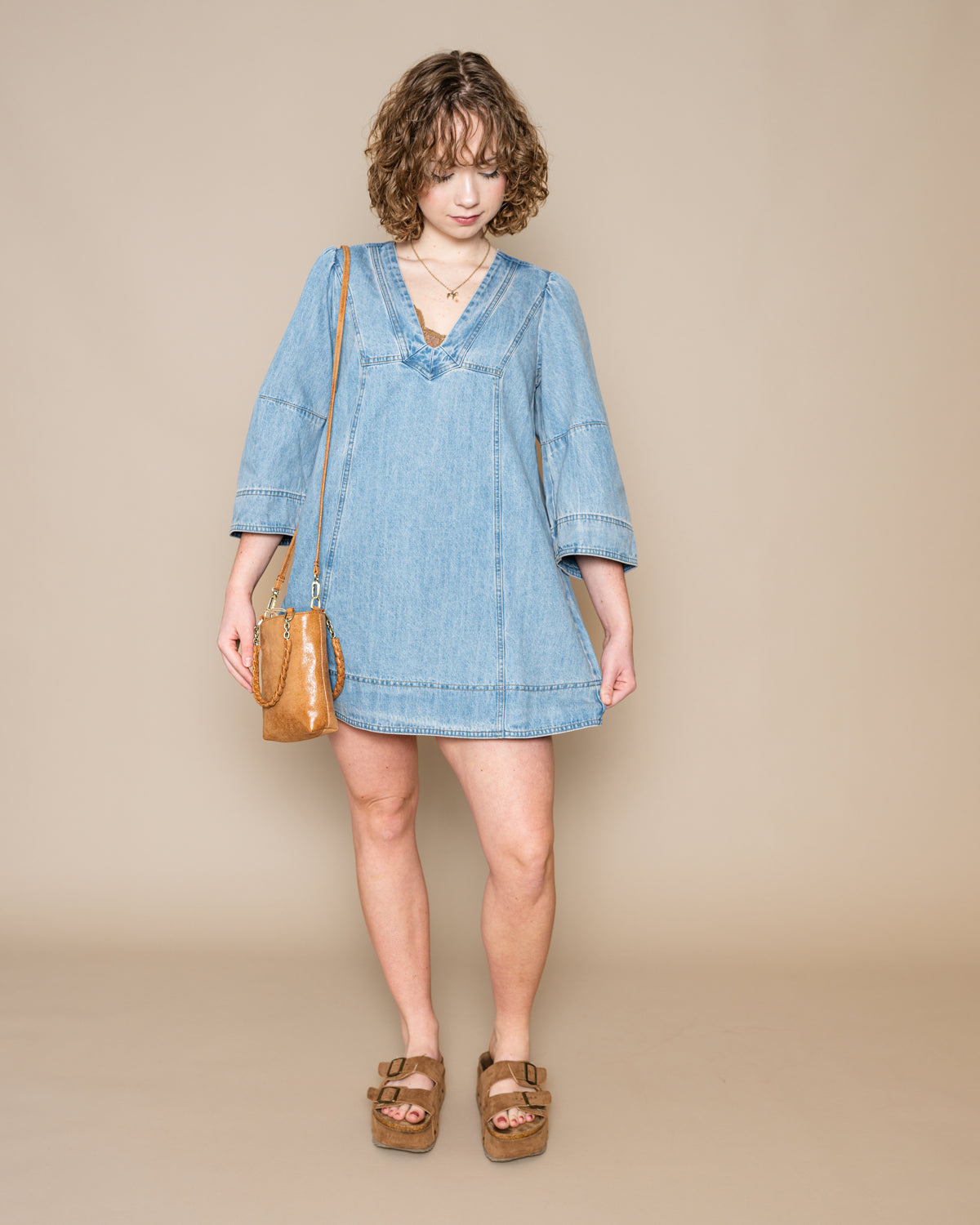 Free People Goldie Balloon Sleeve Dress