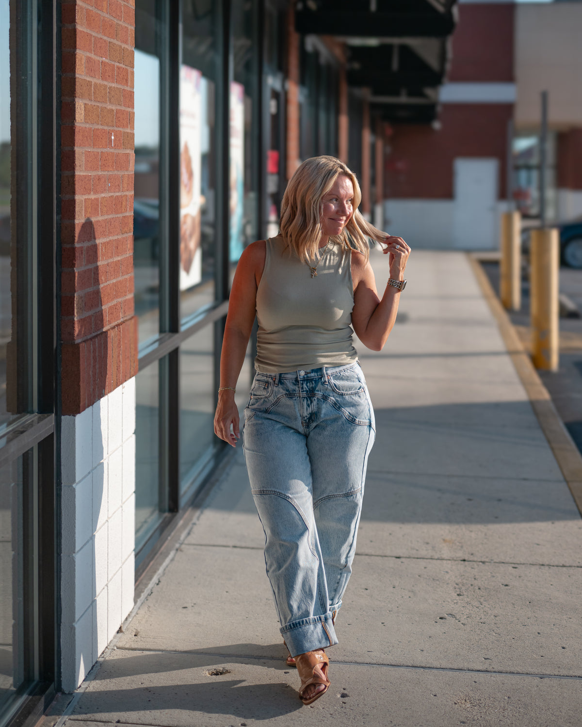 Sadie & Sage Ronan Mock Neck Tank