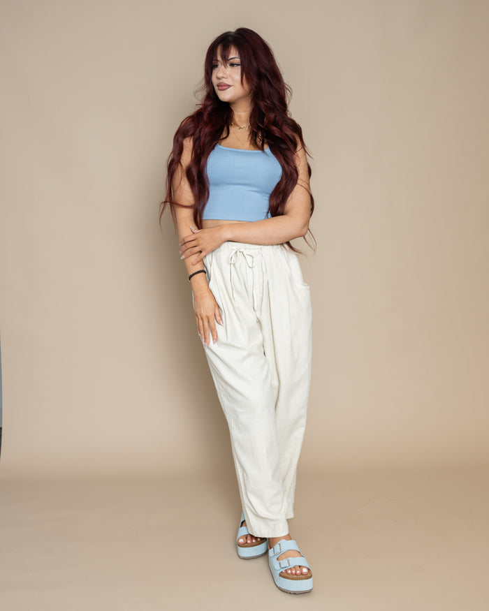 Free People Chambers Laidback Pull On Pants in Summer Sand