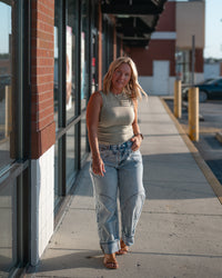 Sadie & Sage Ronan Mock Neck Tank