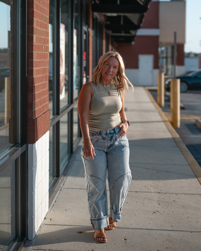 Sadie & Sage Ronan Mock Neck Tank