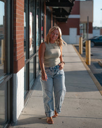 Sadie & Sage Ronan Mock Neck Tank