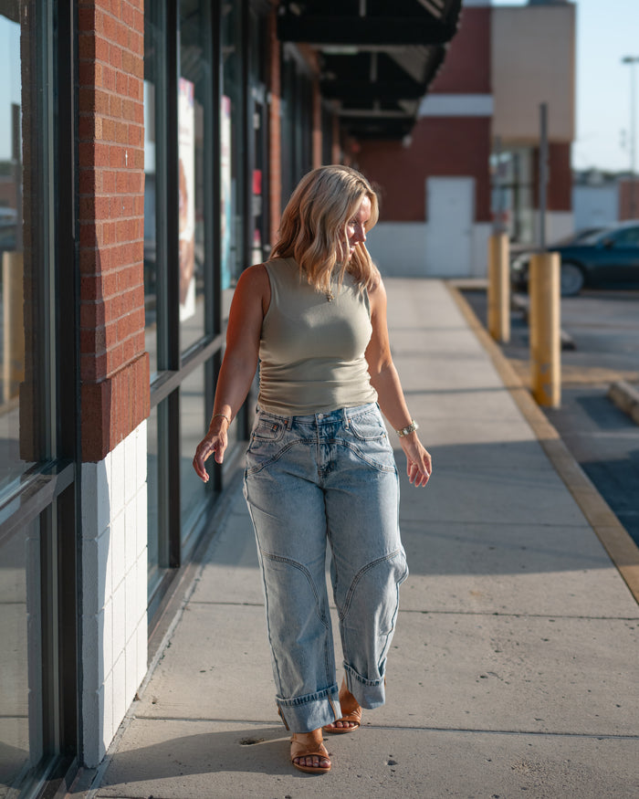 Sadie & Sage Ronan Mock Neck Tank