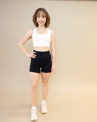 Free People Never Better Silicone Logo Biker Shorts