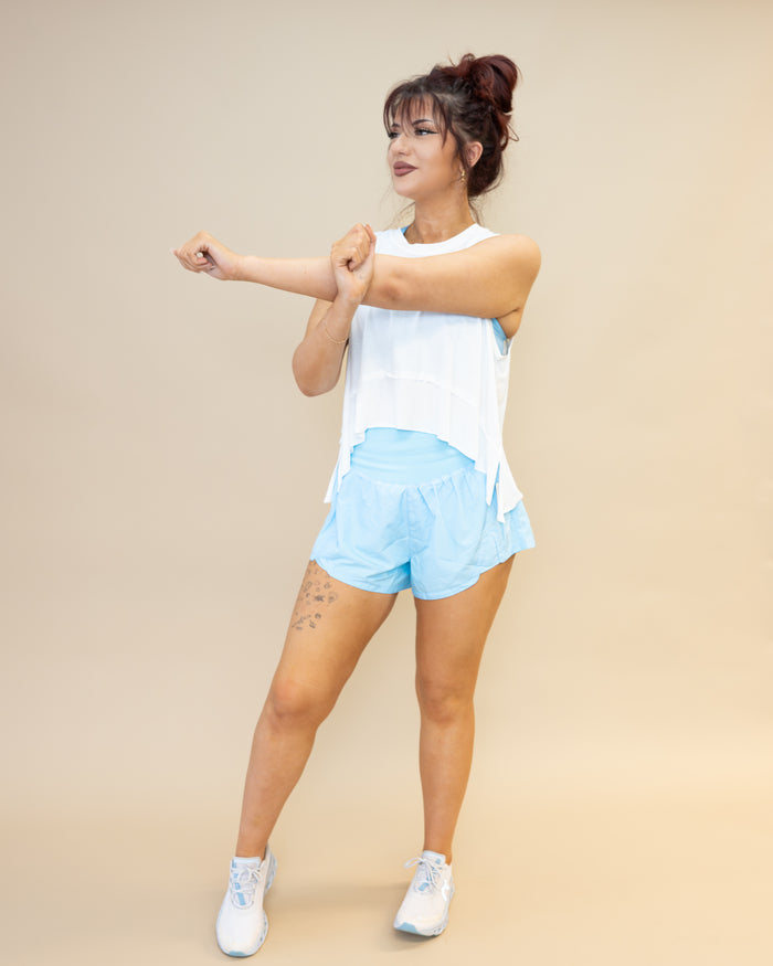 Free People Carpe Diem Shorts in Bright Blue