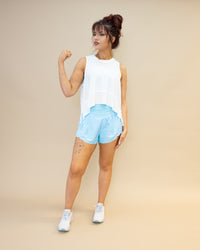 Free People Carpe Diem Shorts in Bright Blue