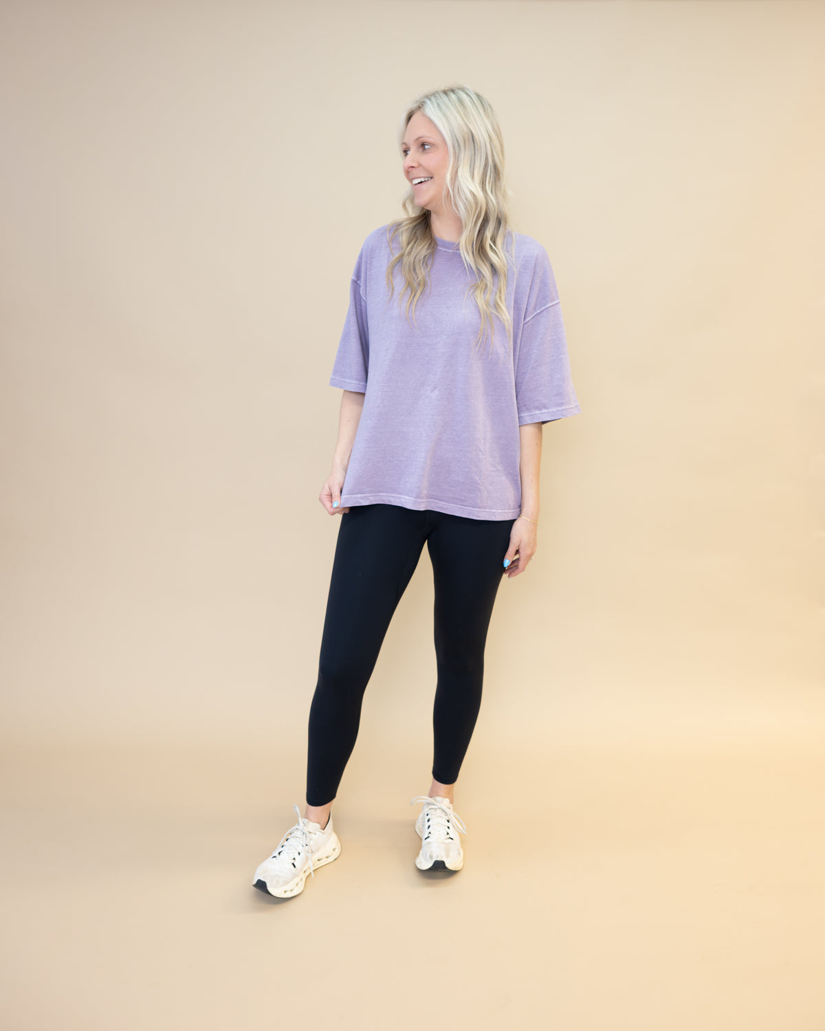 Free People We the Free Oversized Tee in Plum Ash