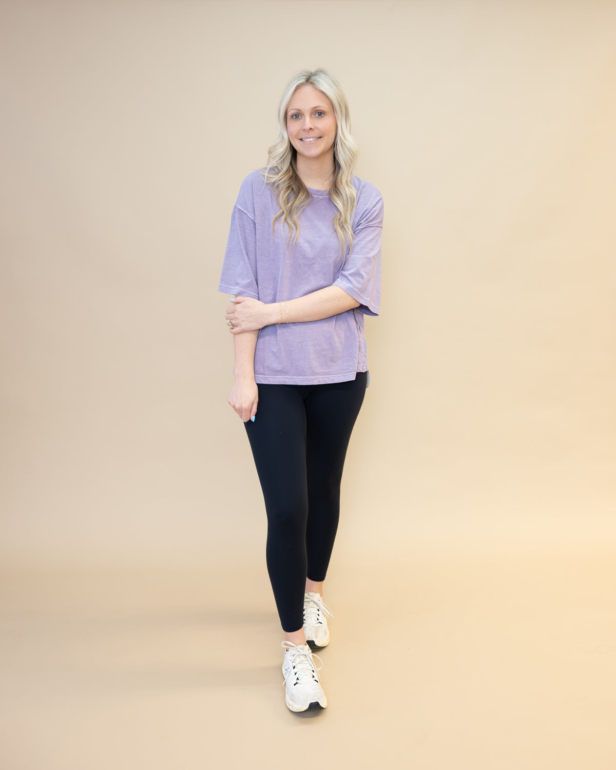 Free People We the Free Oversized Tee in Plum Ash
