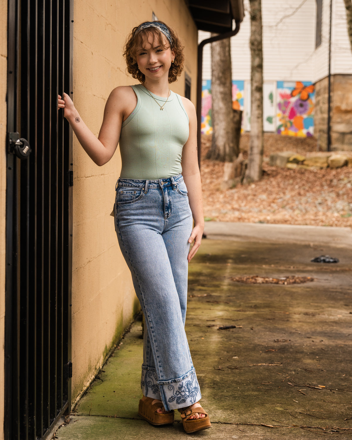 Dream On Embroidered Denim Jeans