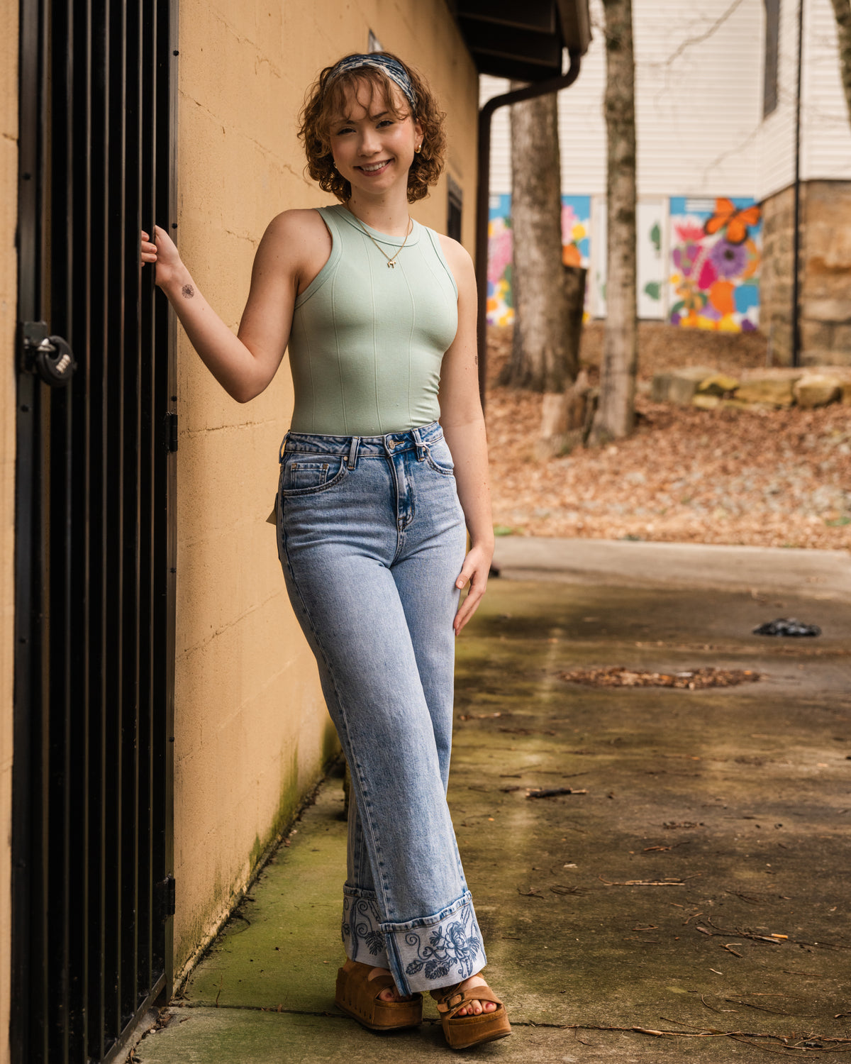 Dream On Embroidered Denim Jeans