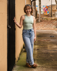 Dream On Embroidered Denim Jeans