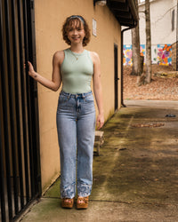 Dream On Embroidered Denim Jeans