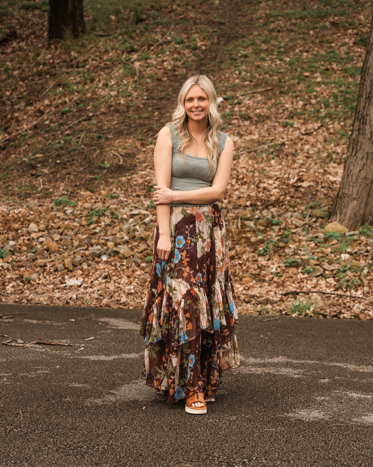 Free People Love Letter Cami Forest Run